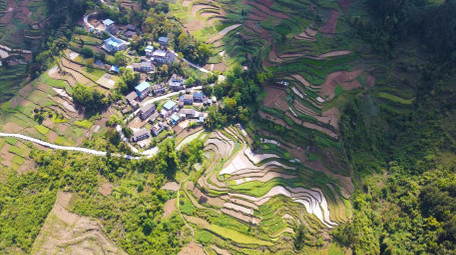 4K航拍<strong>乡村</strong>梯田农田农业农村耕地