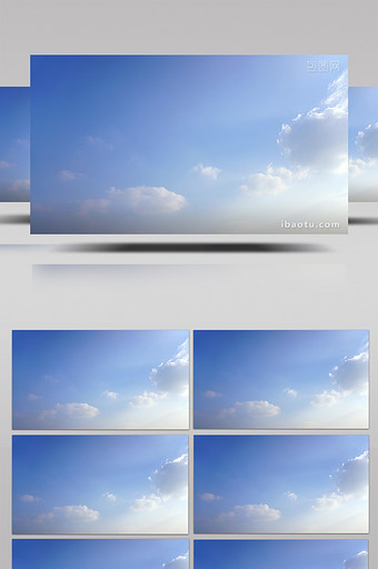 4K实拍晴朗天空中的蓝天白云景象延时摄影图片