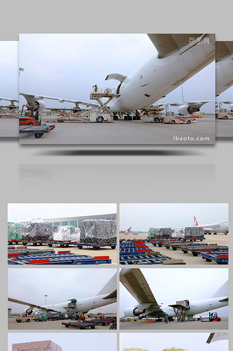 4K实拍机场货运物流贸易运输空运图片