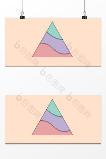 简约大气极简主义三角镶嵌式叠加背景图片