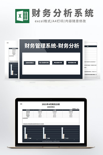 VBA自动化财务分析管理系统模板图片