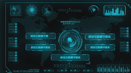 科技HUD互联网<strong>图文</strong>AE模板