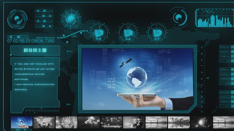 科技HUD互联网<strong>图文</strong>AE模板