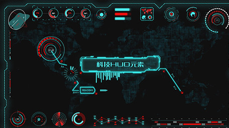 HUD元素科技图文AE模板