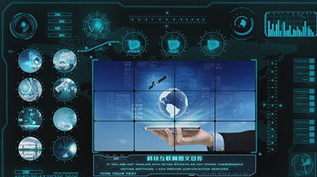 HUD科技图文企业宣传AE模板