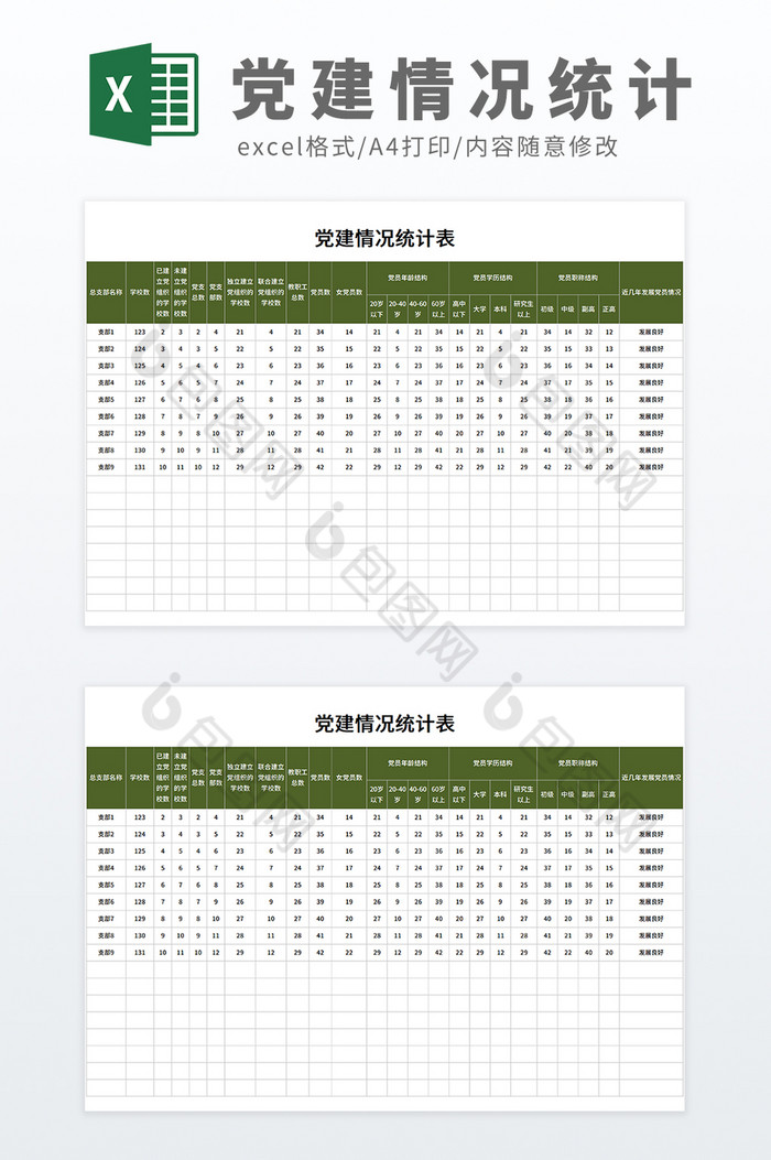 党政机关政府单位党建情况统计表图片图片