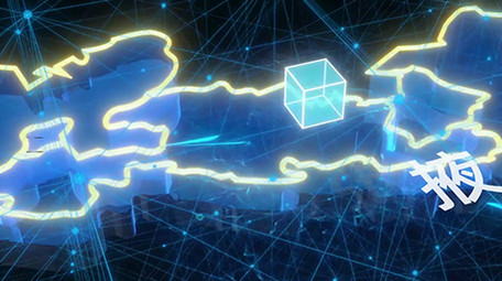 科技三维甘肃河西走廊地图散射图文模板