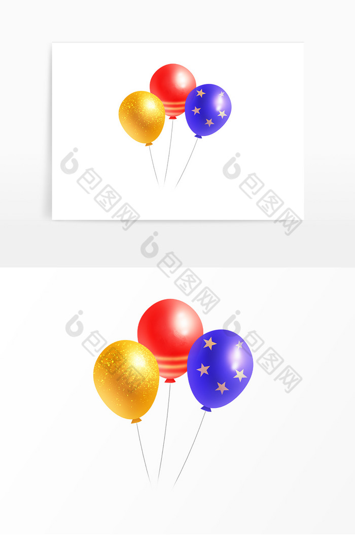 装饰彩色气球插画图片图片