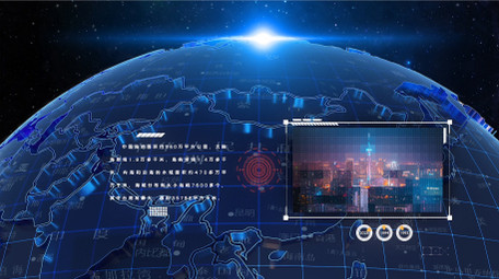 大气科技三维辐射中国地图图文宣传AE模板