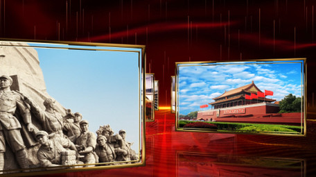 建党100周年照片墙AE模板