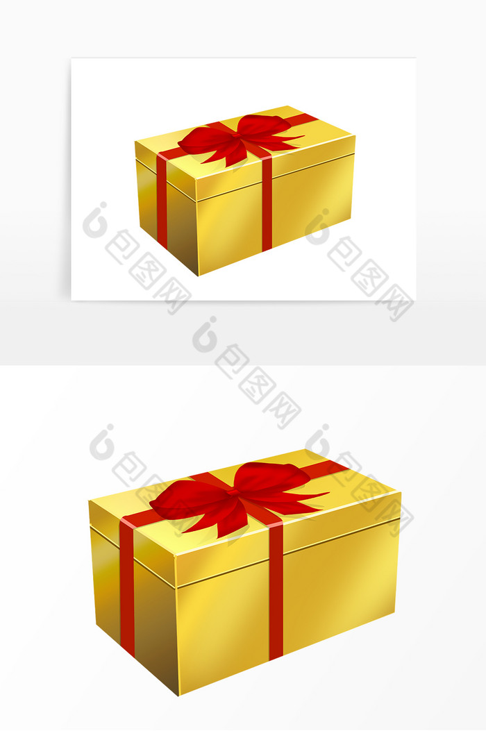 金色蝴蝶结礼物盒图片图片