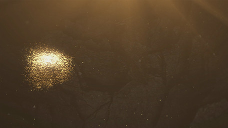 金色粒子LOGO片头PR模板