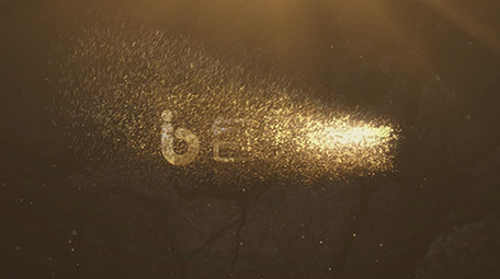 金色粒子LOGO片头PR模板