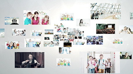 简洁科技商务图片汇聚AE模板