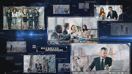 科技网络宣传图文AE模板