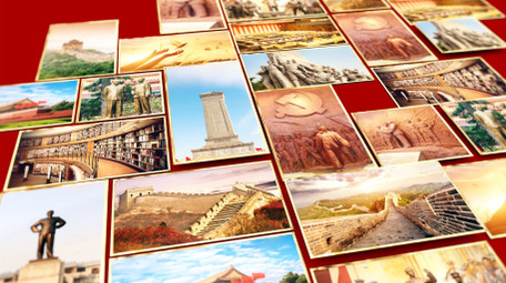 建党100周年党的发展史照片墙