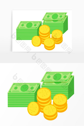 金融广告常用金币钱元素图片