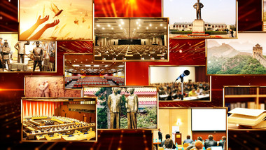 党的发展史历史回顾照片墙（无文字版）