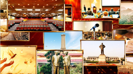 党的发展史历史回顾照片墙（无文字版）