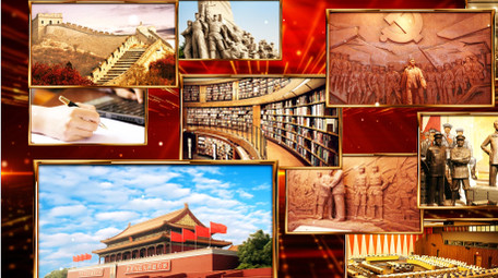 党的发展史历史回顾照片墙（无文字版）