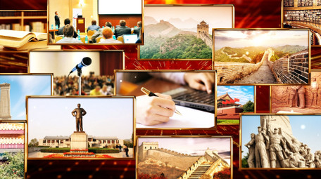 党的发展史历史回顾照片墙（无文字版）