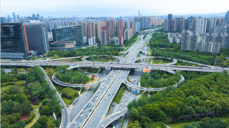 4K航拍四川成都天府立交