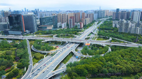 4K航拍四川成都天府立交