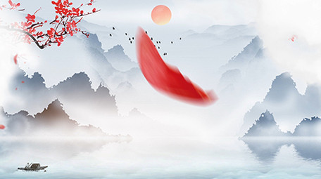 中国风水墨古风宣传片头pr模板