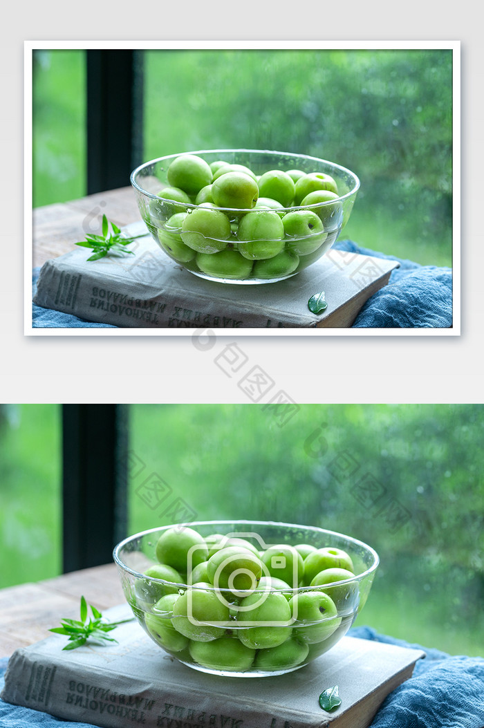 夏清新绿色水果青梅节气美食图片图片