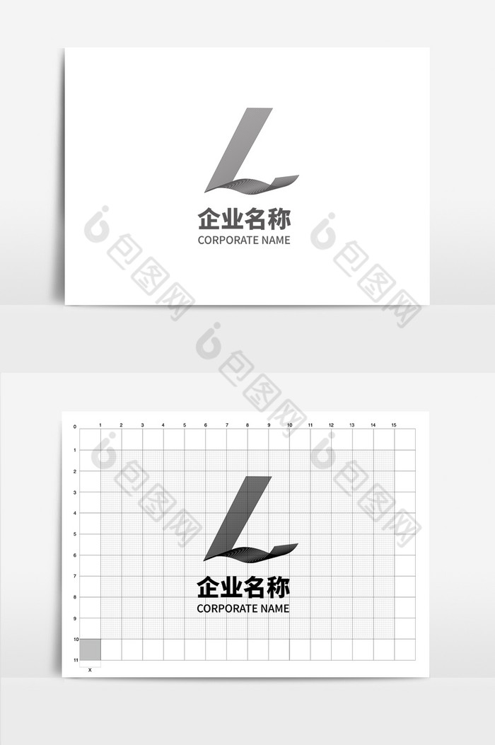 字母L形状纯字母单字母logo图片图片