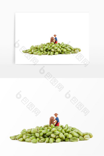 芒种麦仁丰收的农民图片