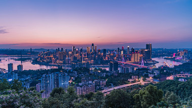 4k重庆渝中CBD城市车流夜景灯光延时