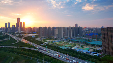 交通城市延迟拍摄车流马路高速阳光