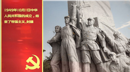 党政100周年党史水墨图文介绍AE模板