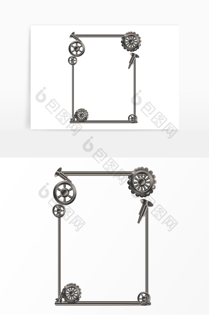 金属工业齿轮机械边框图片图片