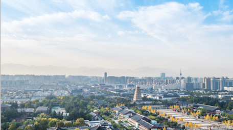 地标城市西安大雁塔延迟拍摄震撼