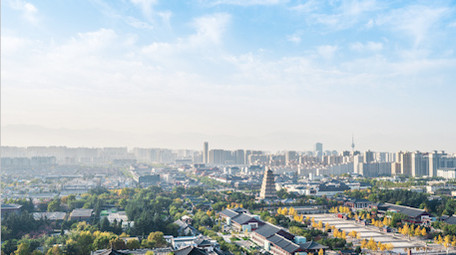 地标城市西安大雁塔延迟拍摄震撼