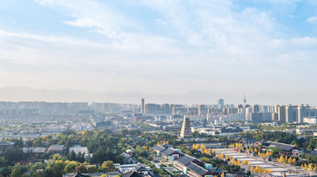 地标城市西安大雁塔延迟拍摄震撼