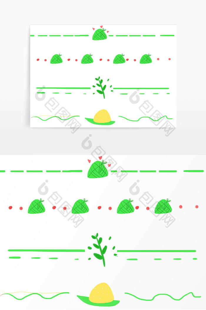 端午节粽子竹子分割线图片图片