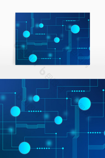 蓝色科技线路图高科技图片