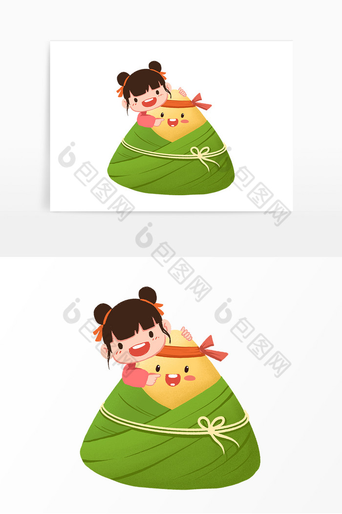 端午节抱粽子的女孩图片图片