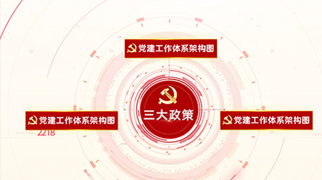 企业党政红色大气结构图分类架构图AE模板