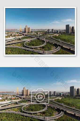 杨泗港长江大桥快速通道摄影图片