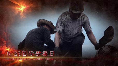 国际禁毒日大气图文宣传会声会影模版