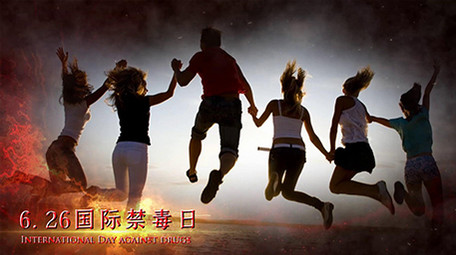 国际禁毒日大气图文宣传会声会影模版