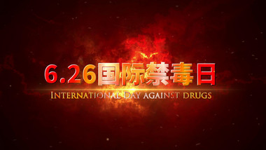 国际禁毒日大气图文宣传会声会影模版