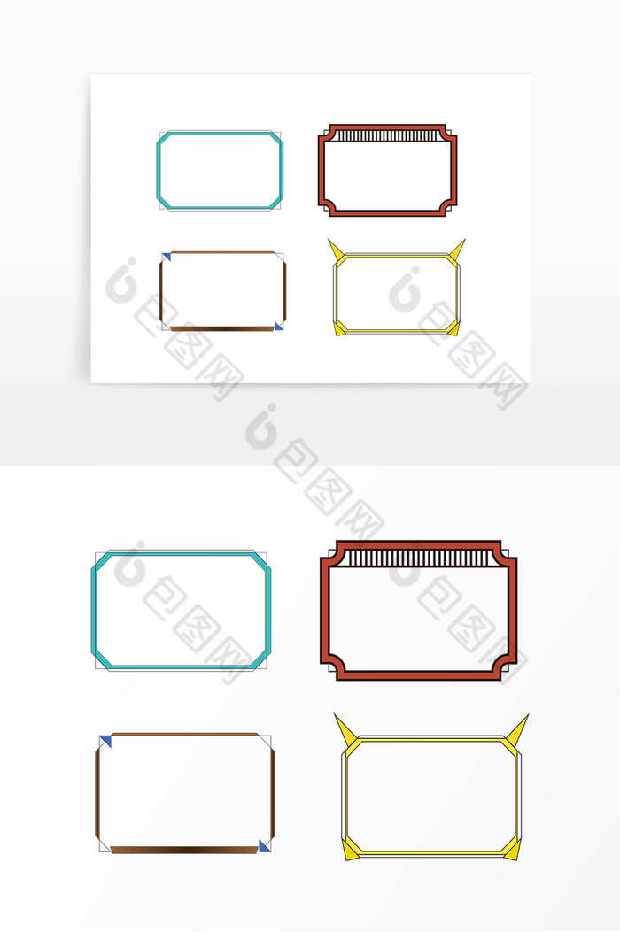 成组边框纹理图片图片
