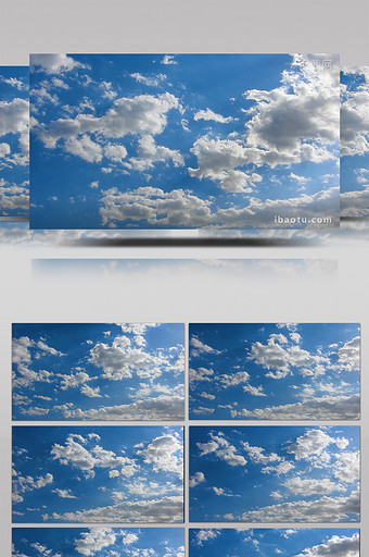 风景夏日天空蓝天白云延时摄影图片