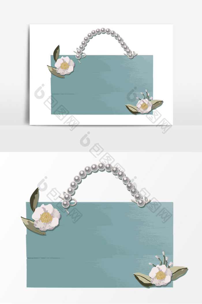 珍珠挂框花卉木制挂框图片图片