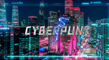 未来科技城市朋克风图文包装AE模板